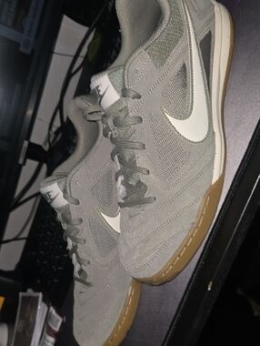 Nike Olive Gray Suede & Mesh Sneakers with Gum Sole